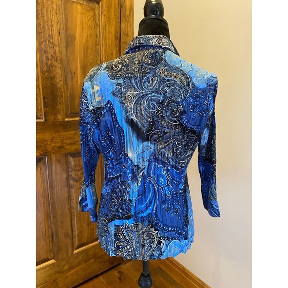 Apt 9 Women’s Size Medium  Long Sleeved Button Down Collared  Dressy Blouse - Picture 5 of 8